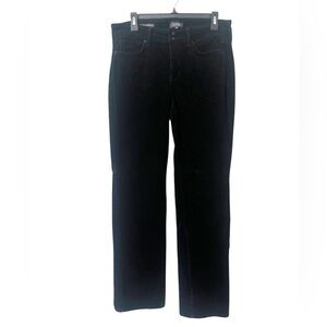 NYDJ Black Corduroy Marilyn Straight Leg Jeans Size 10